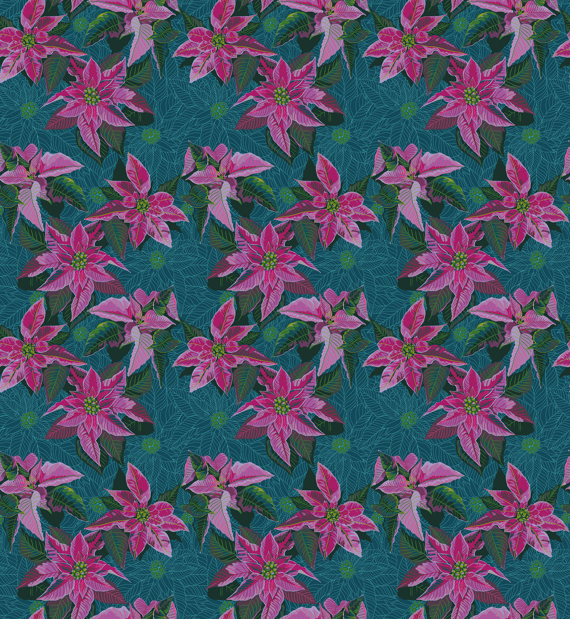 Poinsettia in Flourish from Cozy Christmas by Anna Maria Textiles
