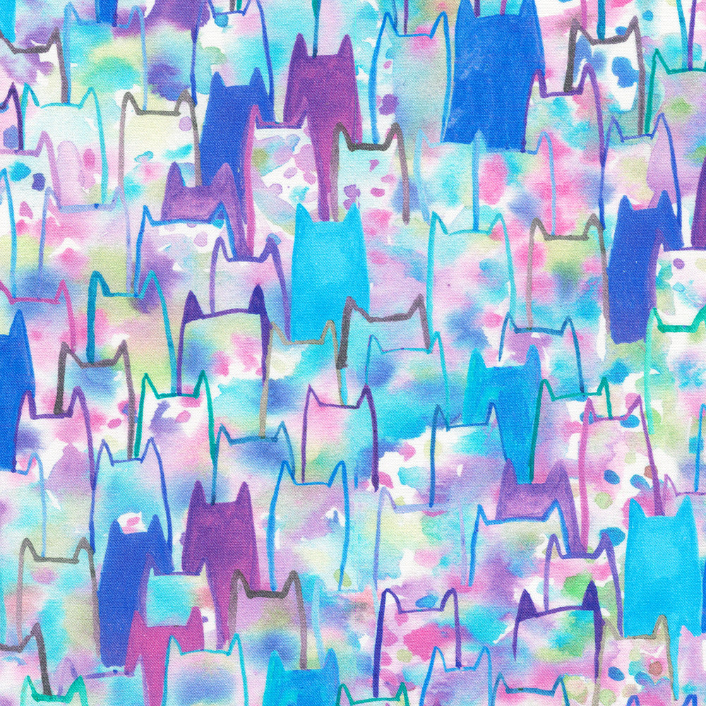 Packed Cats in Hydrangea from Whisker Wonderland by Subhashini Narayanan