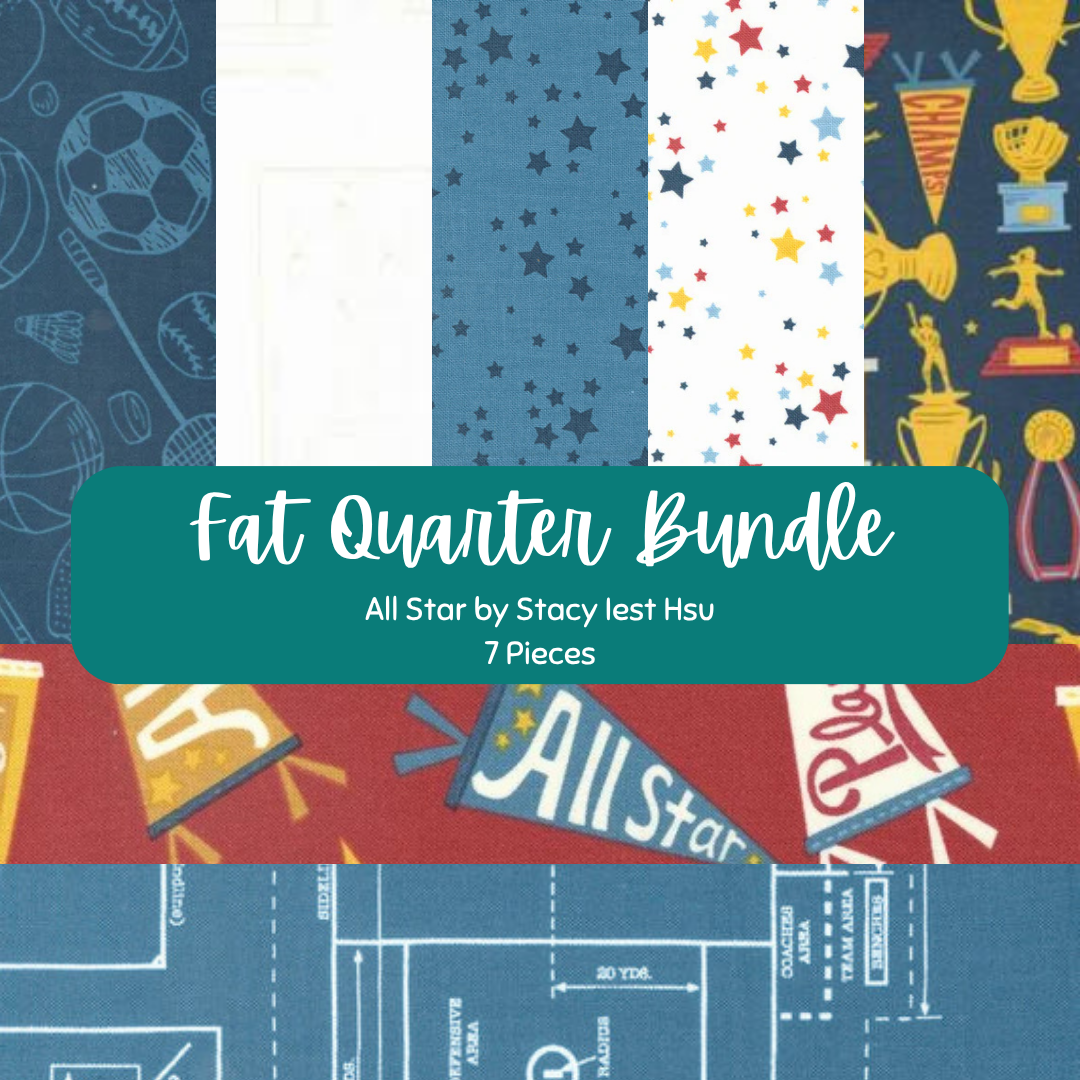 All Star Fat Quarter Bundle (7FQs) by Moda Fabrics, Designer Bundle
