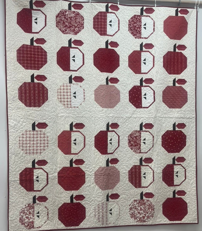 Apple Season - Wholecloth Quilt, Quilt for Sale
