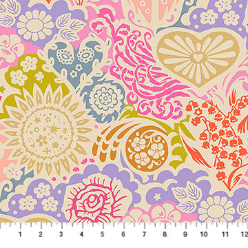 Euphoria in Bouquet 108" wideback for Backings No. 3 by Anna Maria for Northcott Fabrics