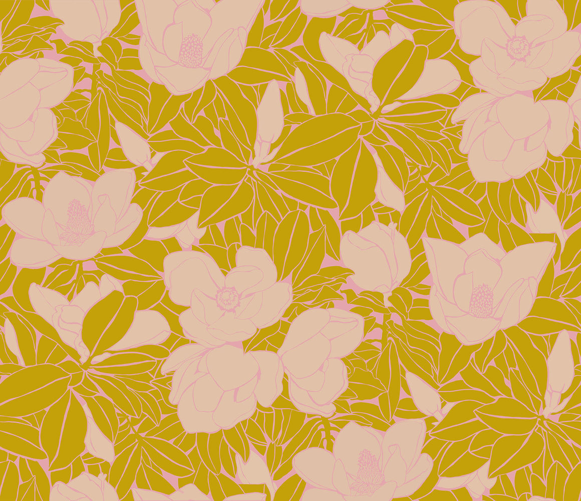 Magnolia in Golden || WIDEBACK 108" || from Backings No. 5 by Anna Maria Parry