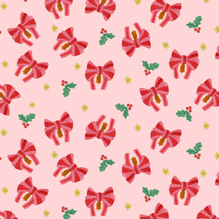 Bows & Bells in Candy Cane from Merry Happy Christmas by bluebellgray for Lewis & Irene