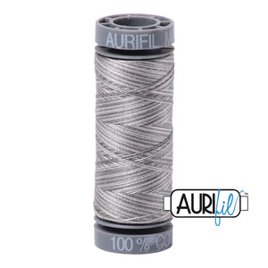 Aurifil Cotton Thread — Silver Fox (Variegated) 4670 — Small 28wt