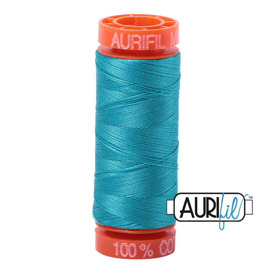 Aurifil Cotton Thread — Turquoise 2810 — Small 50wt