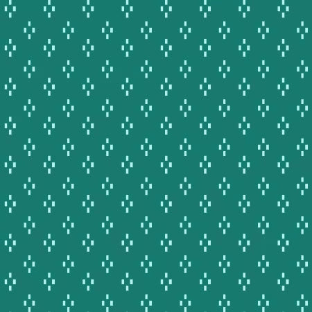 Turquoise Dash Diamonds .75 Inch repeat for Bright Side for Blank Quilting