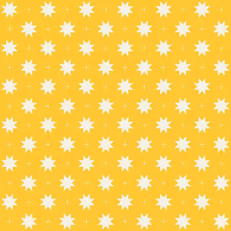 Yellow Eight Point Star and Check 1 inch repeat for Bright Side for Blank Quilting