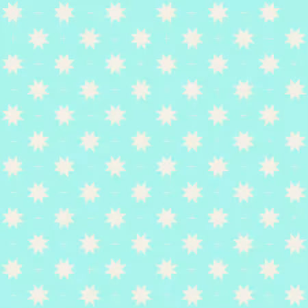 Turquoise Eight Point Star and Check 1 Inch repeat for Bright Side for Blank Quilting