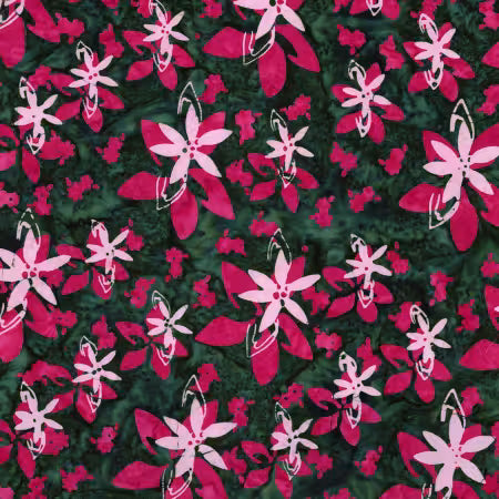 Holiday Happiness - Poinsettia in Dark Vintage Green for Riley Blake Designs