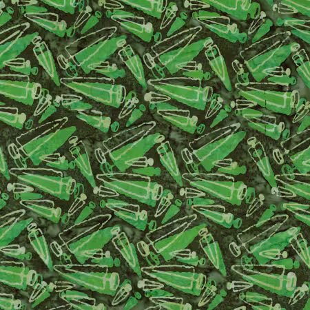 Holiday Happiness - Christmas trees in Malachite for Riley Blake Design, Designer Fabric