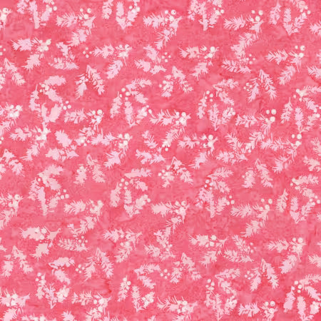 Holiday Happiness - Holly in Flamingo for Riley Blake Design, Designer Fabric