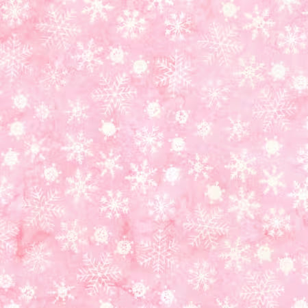 Holiday Happiness - Snowflakes in Piggy Pink for Riley Blake Designs