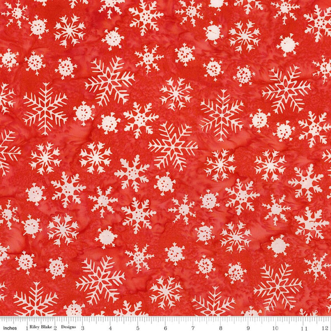 Holiday Happiness - Snowflakes in Cherry for Riley Blake Designs