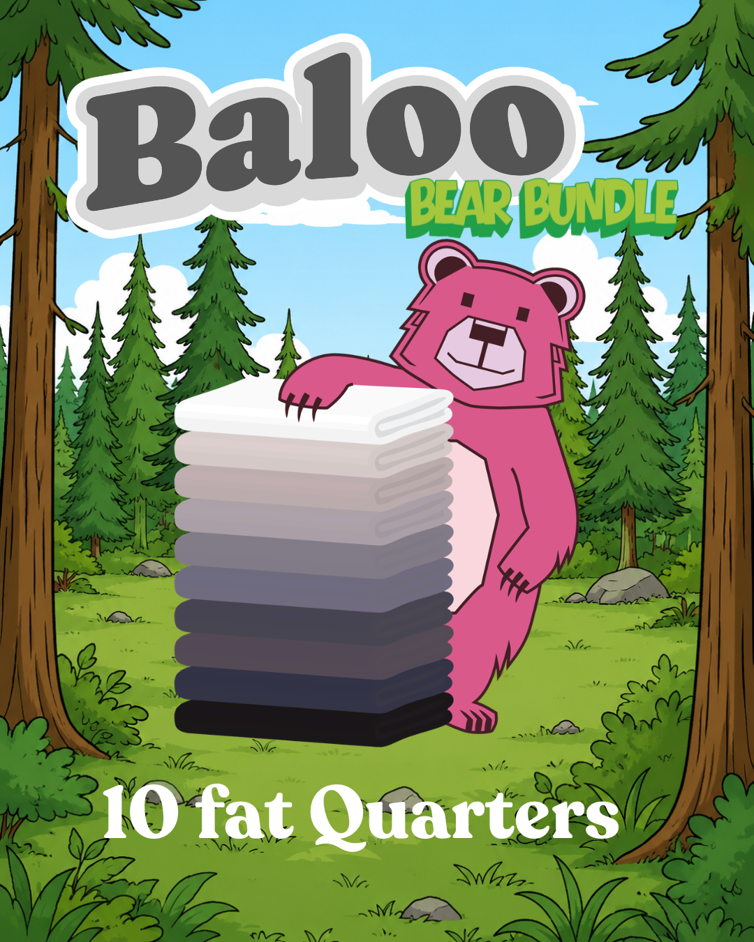 Baloo - Fat Quarter Bundle (10FQs) - Quilt Canada Winnipeg 2026 by Robert Kaufman, Solid Fabric