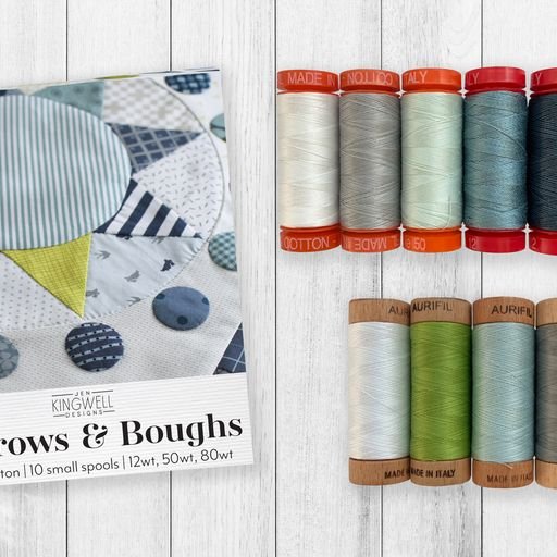 Burrows & Boughs by Jen Kingwell - Aurifil Thread Pack 12/50/80wt