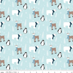 Main in Aqua from Winter Magic by Dani Mogstad from Riley Blake Designs