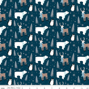 Main in Navy from Winter Magic by Dani Mogstad from Riley Blake Designs