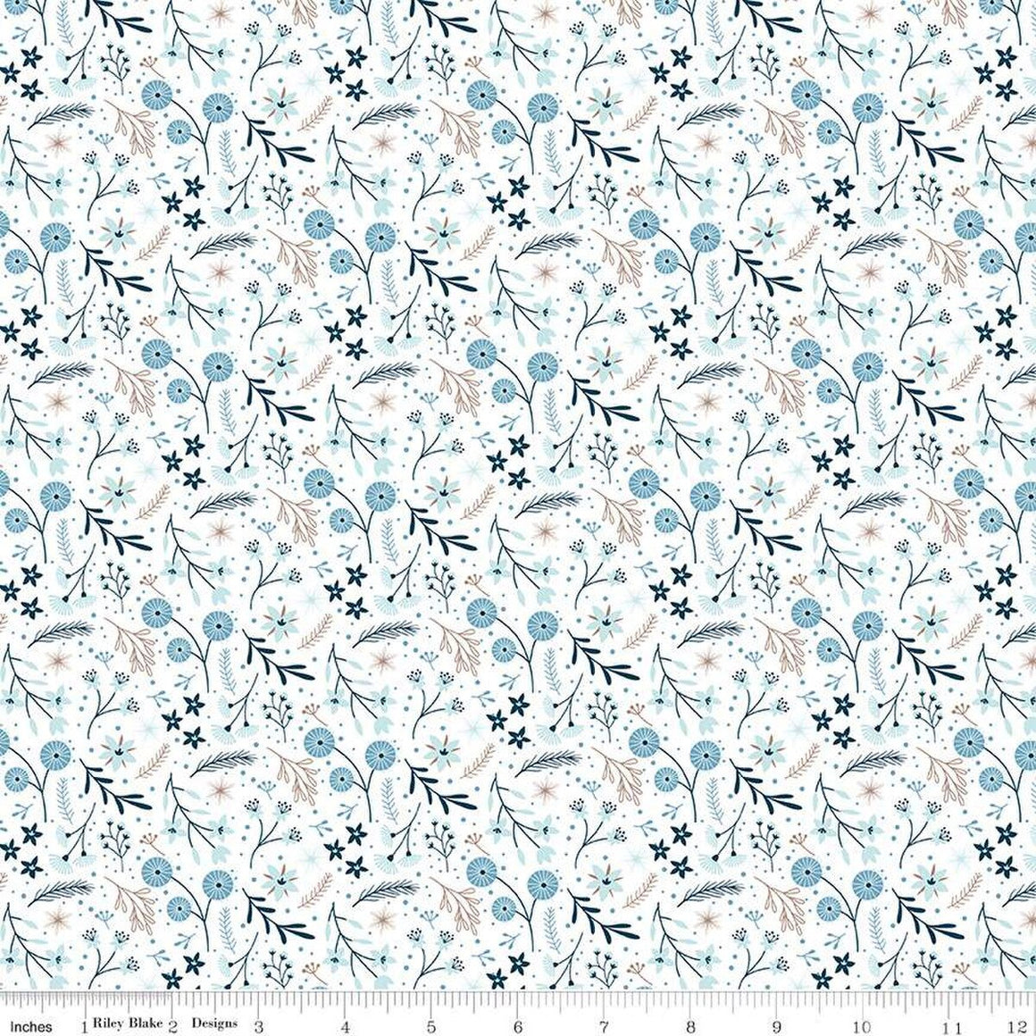 Floral in White from Winter Magic by Dani Mogstad from Riley Blake Designs