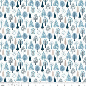 Trees in White from Winter Magic by Dani Mogstad from Riley Blake Designs