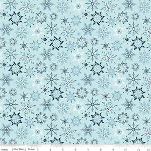 Snowflakes in Aqua from Winter Magic by Dani Mogstad from Riley Blake Designs