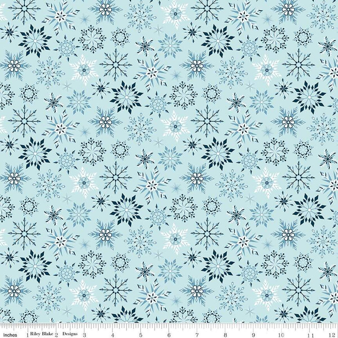Snowflakes in Aqua from Winter Magic by Dani Mogstad from Riley Blake Designs