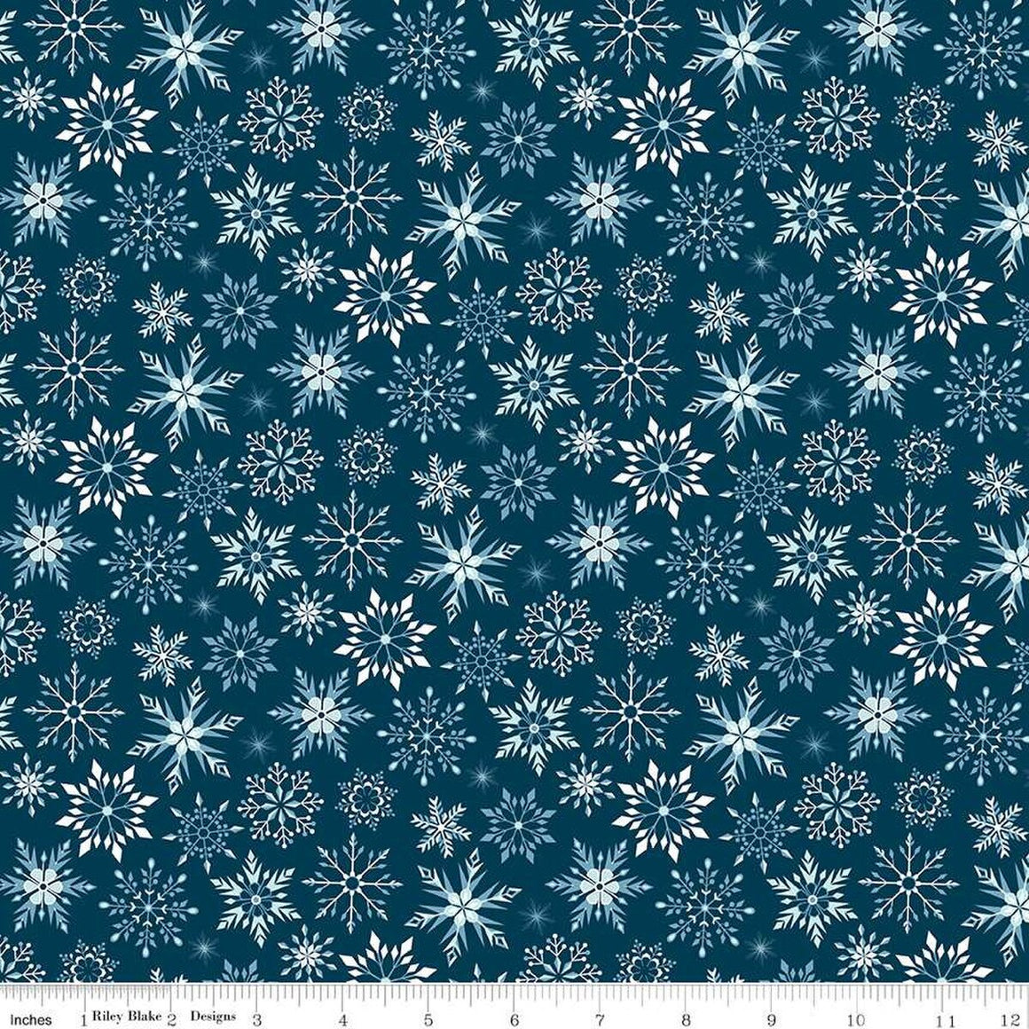 Snowflakes in Navy from Winter Magic by Dani Mogstad from Riley Blake Designs
