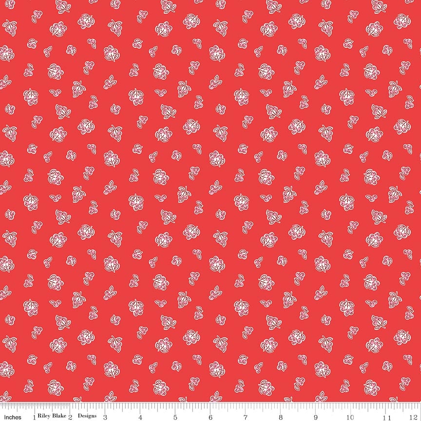 Berries in Red from Traditional 30's by Lindsay Wilkes for Riley Blake Designs