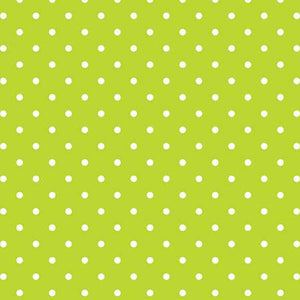 White Swiss Dot On Lime