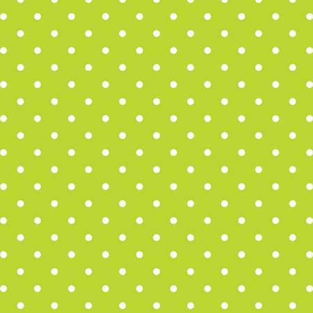 White Swiss Dot On Lime