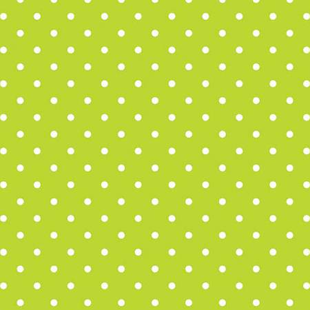 White Swiss Dot On Lime