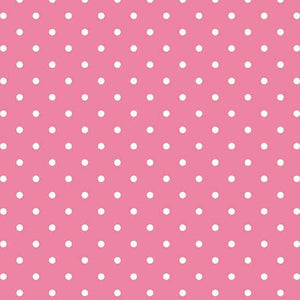 White Swiss Dot On Hotpink