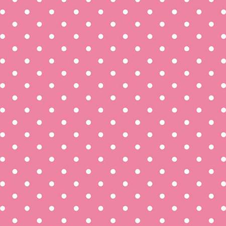 White Swiss Dot On Hotpink