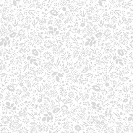 Delicate White Floral (Tone on Tone) for Timeless Treasures