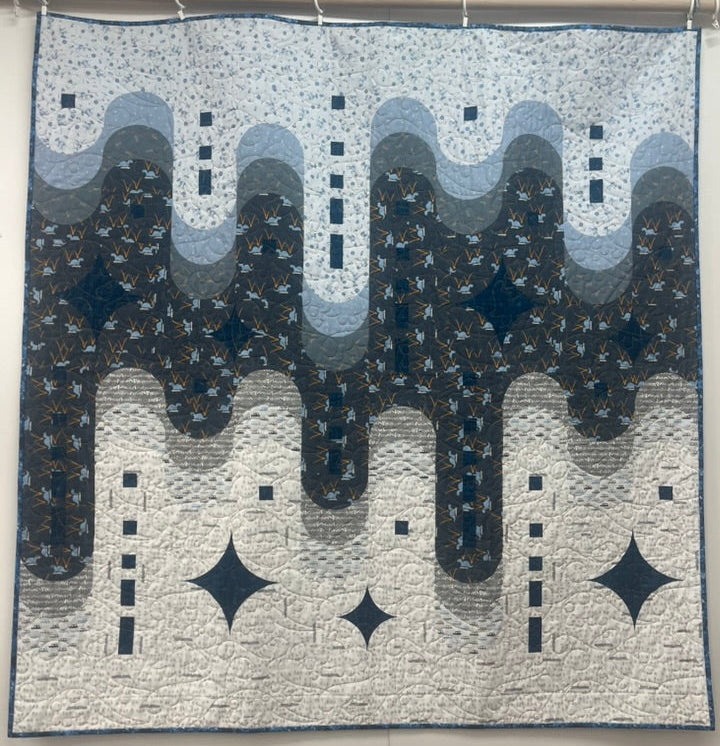 Dino Drip - Wholecloth Quilt, Quilt for Sale