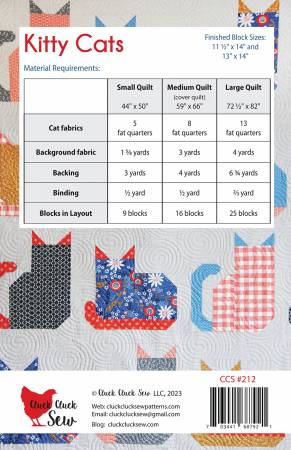 Kitty Cats a Quilt Pattern by Cluck Cluck Sew