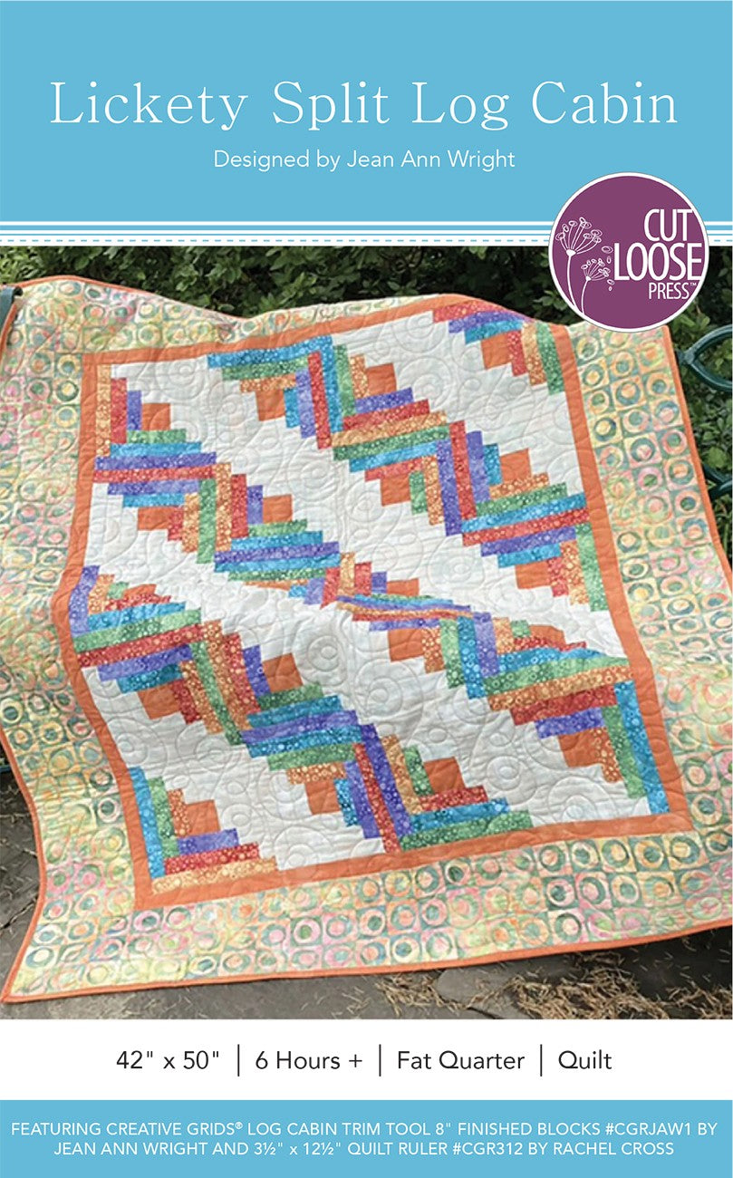 Lickety Split Log Cabin quilt pattern