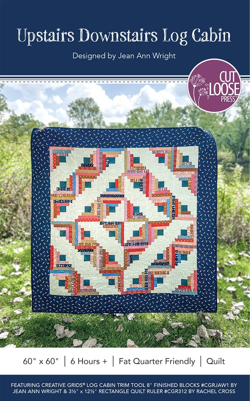 Upstairs Downstairs Log Cabin quilt pattern