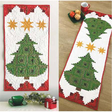 Pine Tree Banner or Table Runner pattern by Cut Loose Press