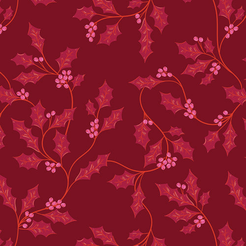 Berry & Bloom from Christmas in Color by AGF Studio for Art Gallery Fabrics, Designer Fabric