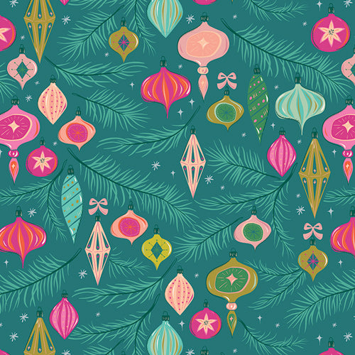 Jingle All the Way in Spruce from Christmas in Color by AGF Studio for Art Gallery Fabrics
