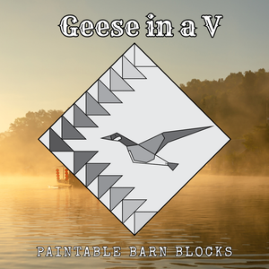 Geese in a V - Canadiana & Cottage || Barn Block ||