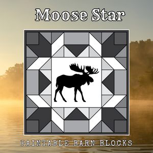 Moose Star - Canadiana & Cottage - Barn Block