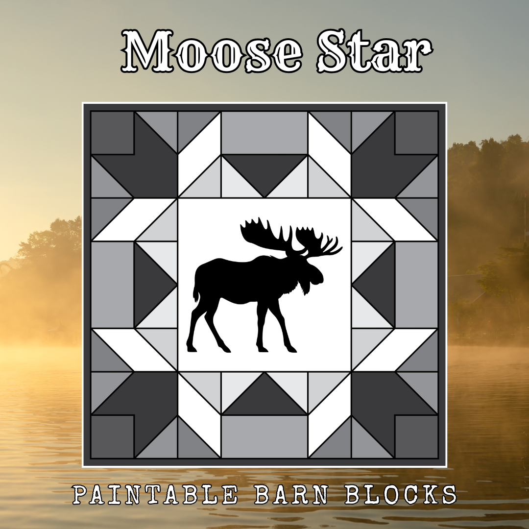 Moose Star - Canadiana & Cottage - Barn Block