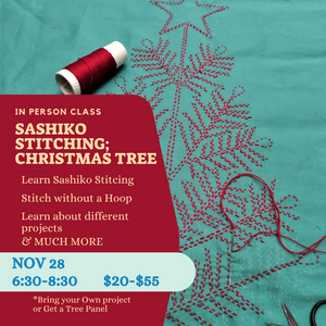 Sashiko Stitching Class - Christmas Tree