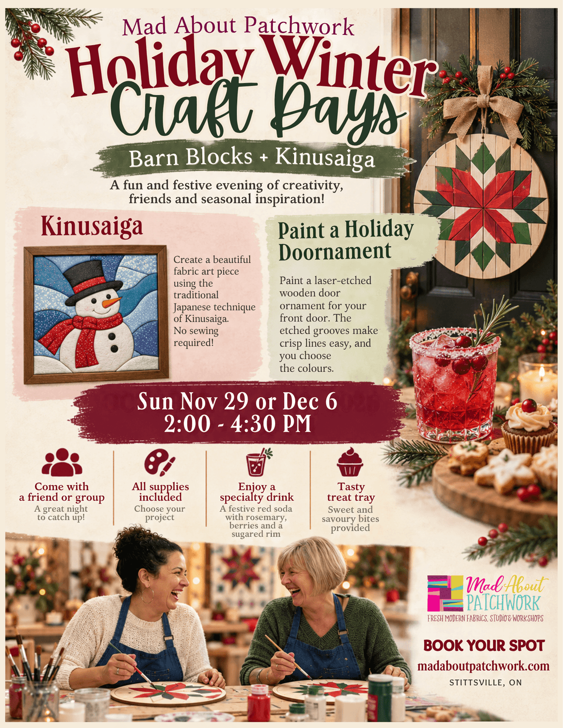 Holiday Winter Craft Days | Kinusaiga & Barn Board