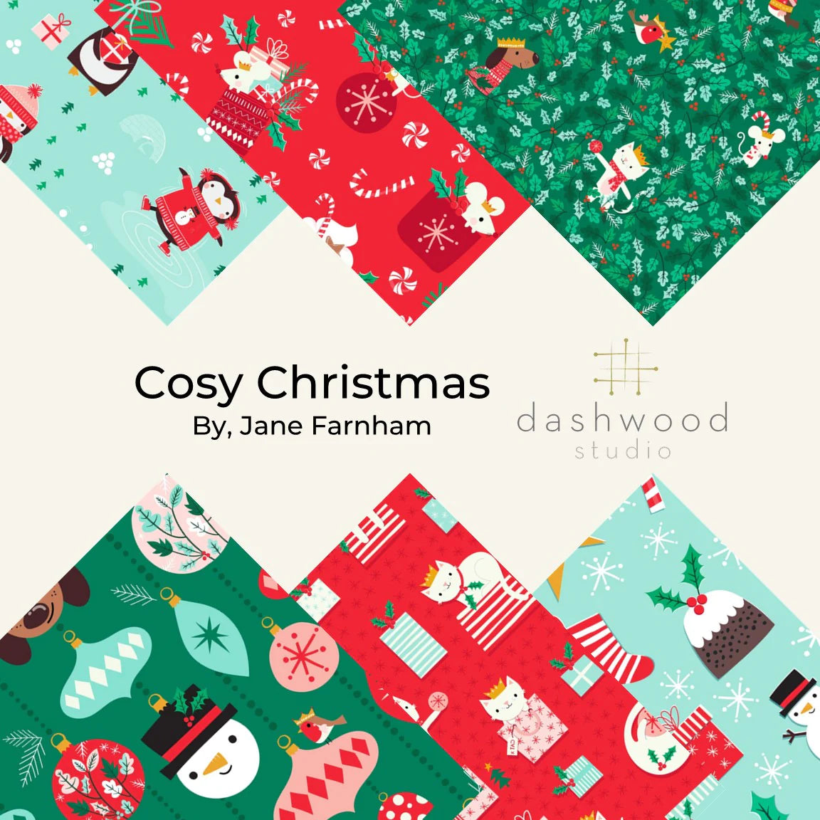 Cosy Fat Quarter Bundle - Cosy Christmas for Dashwood Studios