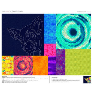 Petra the Pig || PANEL || from the Farmyard Collection by Delphine Brooks for Lewis & Irene