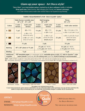 Deco Glam Quilt - Foundation Paper Piecing and Curves