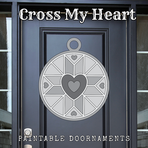 Cross My Heart Doornament - We Love Love! || Barn Blocks ||