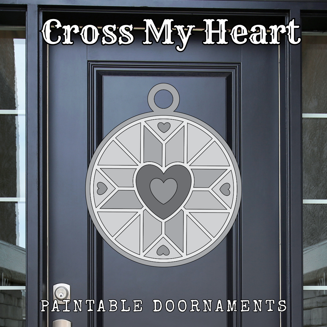 Cross My Heart Doornament - We Love Love! || Barn Blocks ||